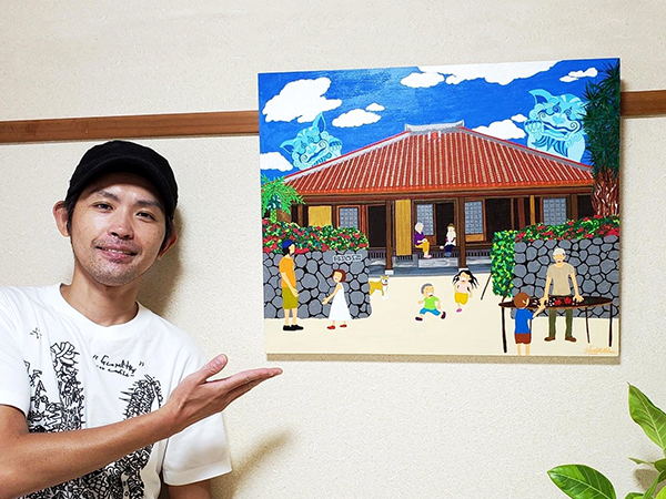 画家の稲岡弘孝（idogaeru）さん